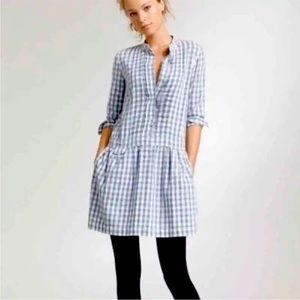 J. Crew Women's Cotton Gingham Sundrine Flannel Shirtdress Long Sleeve Size 2